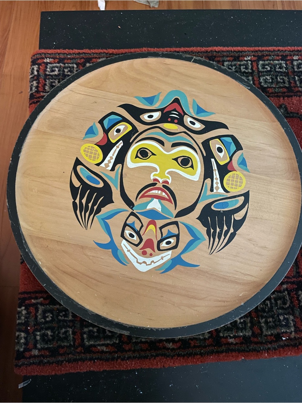 Vintage Hand painted Pacific Coast Indigenous Art